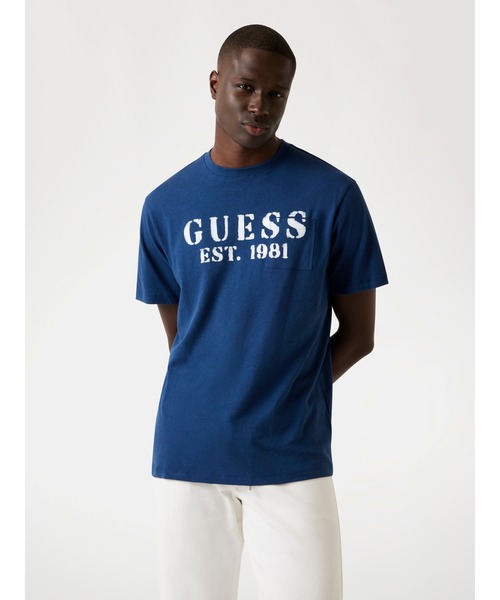 GUESS（ゲス） tシャツ CN Sl Marina Print Tee 半袖Tシャツ メンズ