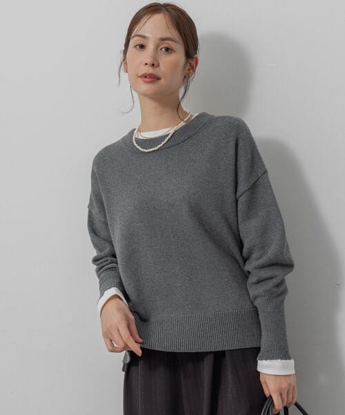 組曲（KUMIKYOKU） ニット セーター コットンカシミヤMIX クルーネック