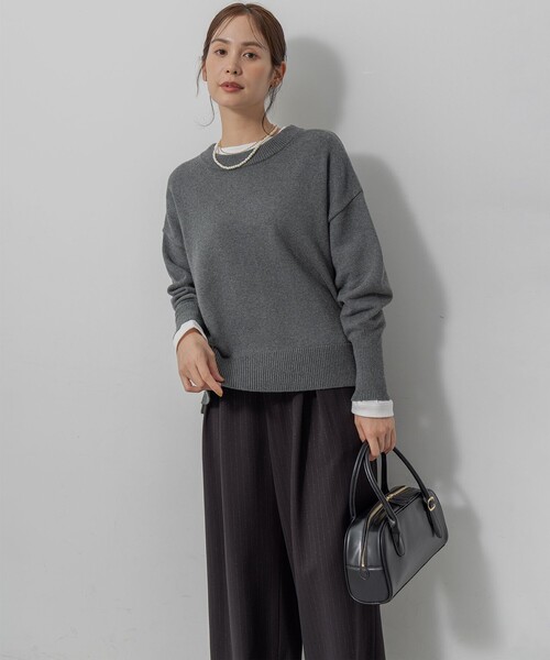 組曲（KUMIKYOKU） ニット セーター コットンカシミヤMIX クルーネック
