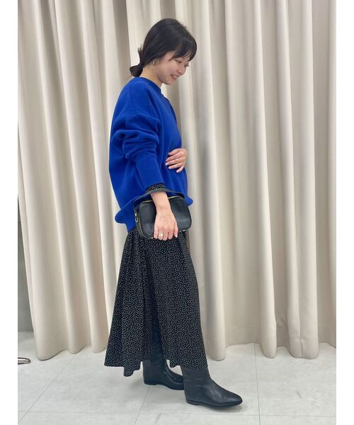 イエナ 紺シルクドットワンピース IENA（イエナ）の「ドットスキッパー