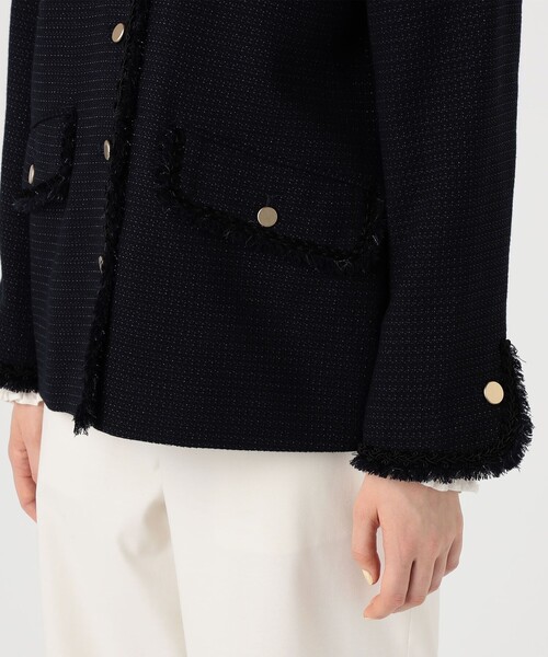 ☆新品未使用値札付き☆BALLSEYノーカラージャケット38定価39,900円 Ballsey ジャケット ノーカラージャケット ダイヤモチーフエン