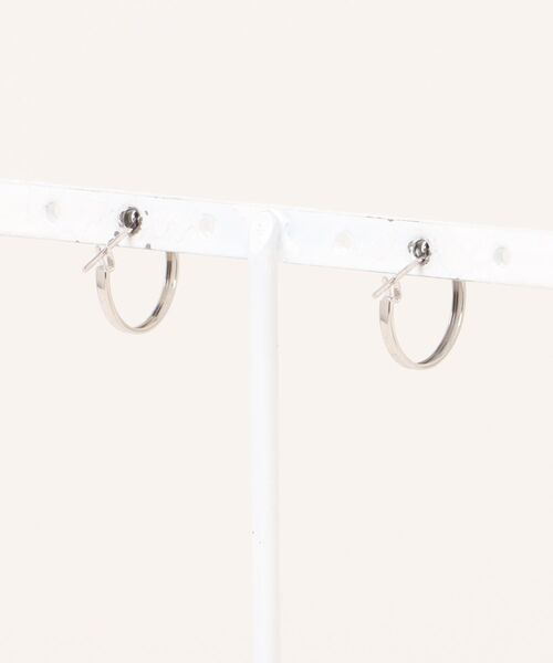 TAKE-UP（テイクアップ） ピアス K14/K10 シンプルフープピアス( WG