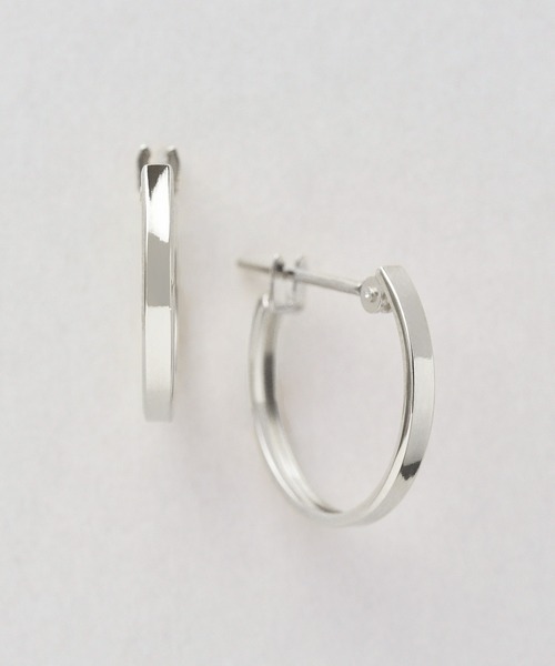 TAKE-UP（テイクアップ） ピアス K14/K10 シンプルフープピアス( WG
