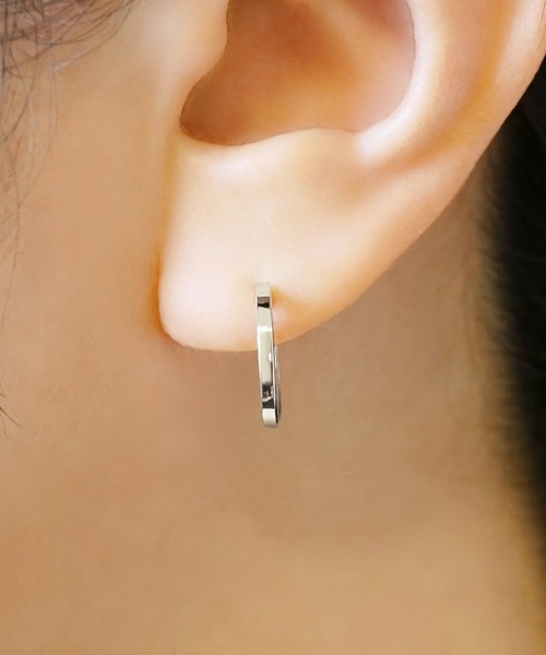 TAKE-UP（テイクアップ） ピアス K14/K10 シンプルフープピアス( WG