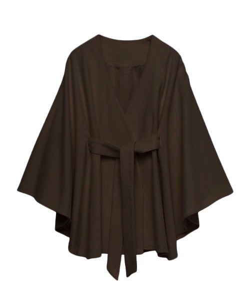 anuans（アニュアンス） ポンチョコート FREE ブラウン レディース