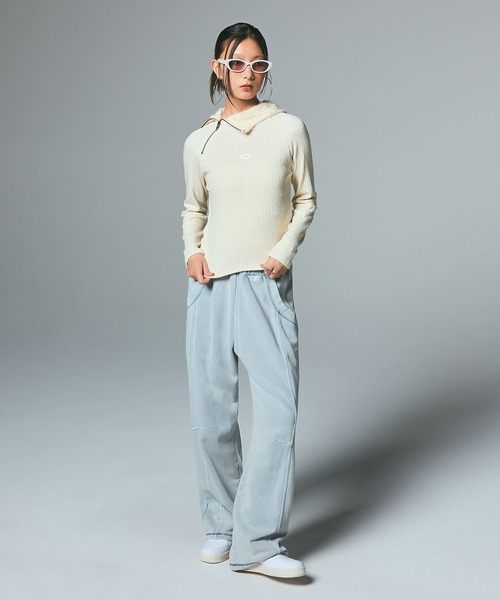 X-girl（エックスガール） スウェットパンツ ジャージ BLEACHED SWEAT