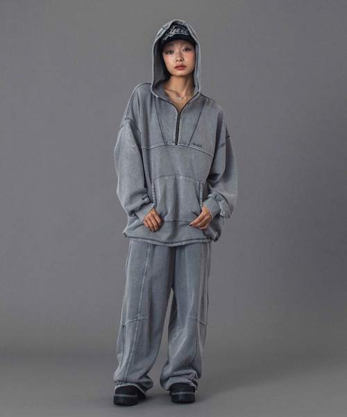 X-girl（エックスガール） スウェットパンツ ジャージ BLEACHED SWEAT