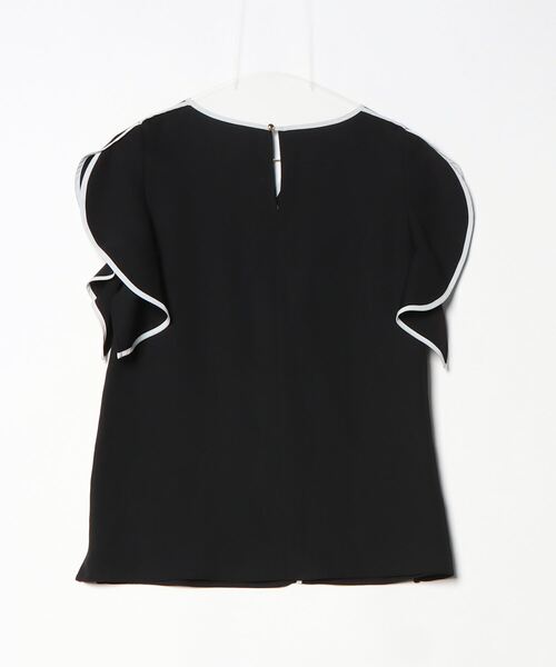 「Rose Tiara」 半袖ブラウス 38 ブラック レディース_画像2