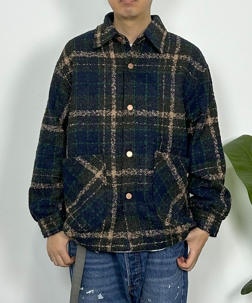 ふ*ぇ様 希少　dezert　90s　チェック　ウール　ジャケット　ブルゾン　田 80s 90s dezert デザート ウールコート ジャケット ヴィンテージ
