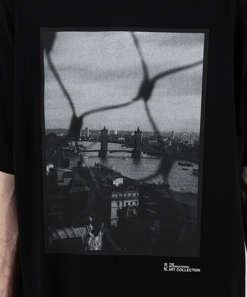 「THE INTERNATIONAL IMAGES」 半袖Tシャツ M ブラック系その他 メンズ_画像9