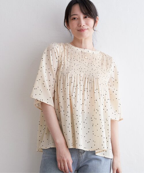 「ikka」 半袖ブラウス M ブルー レディース_画像2