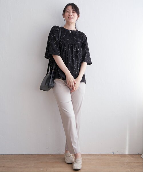 「ikka」 半袖ブラウス M ブルー レディース_画像8