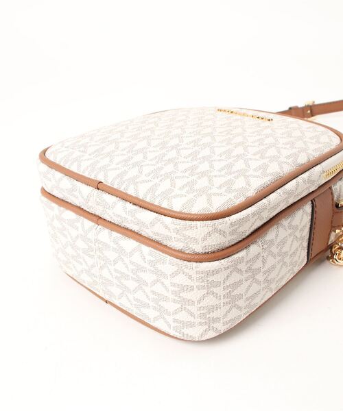 MICHAEL KORS ベージュ ショルダーバッグ MICHAEL KORS ベージュ ショルダーバッグ 茶 白 - メルカリ