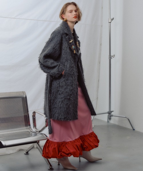 ワンピース Ballon hem strechy dress / バルーンヘムストレッチドレス