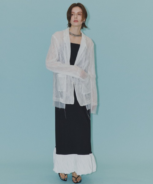 ワンピース Ballon hem strechy dress / バルーンヘムストレッチドレス