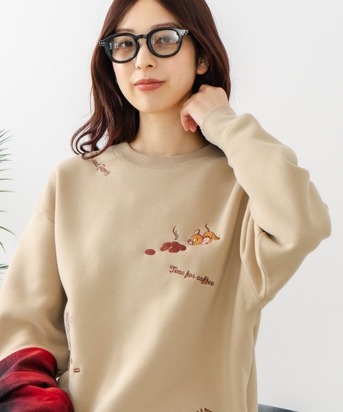 トレーナー スウェット 「TOM AND JERRY/トムとジェリー」刺繍