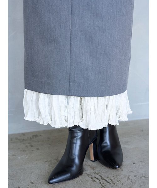 SNIDEL（スナイデル） スカート プリーツドッキングナロースカート