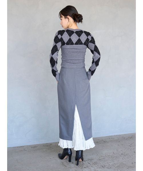 SNIDEL（スナイデル） スカート プリーツドッキングナロースカート