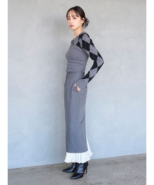 プリーツドッキングナロースカート SNIDEL｜プリーツドッキングナロースカート | Rakuten Fashion(楽天