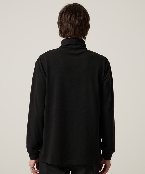 8YARDS タートルネック長袖シャツ 黒 Eddie Bauer（エディーバウアー） tシャツ ブラッシュド スムース