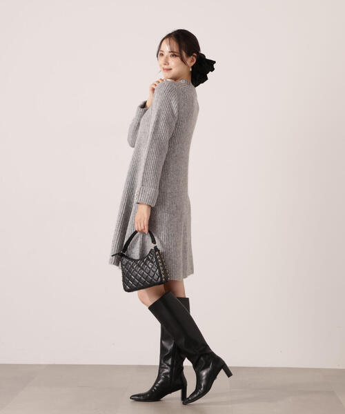 ルナ。プロポーションボディドレッシング ニットミニワンピース PS