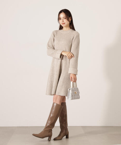 ☆美品☆ラルフローレン　ベア　ワンピース　ミニ　ニット　ラメ　シルク　ドレス　M ☆美品☆ラルフローレン ベア ワンピース ミニ ニット ラメ シルク