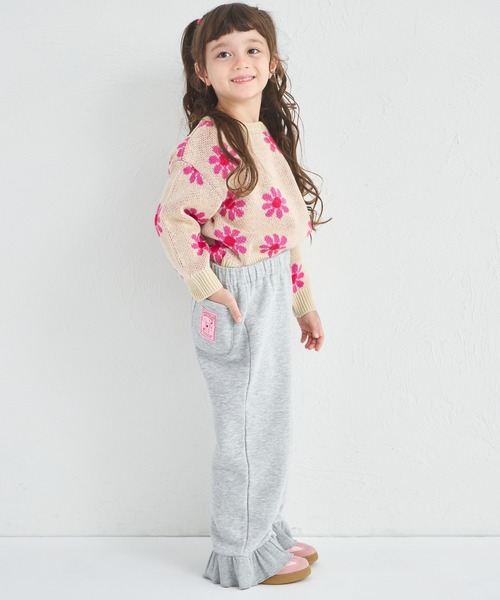 pairmanon（ペアマノン） パンツ 「ぬくふわ」ガールズ 裾フリル 裏