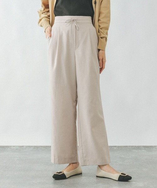 「GLOBAL WORK」 イージーパンツ MEDIUM グレイッシュベージュ レディース_画像4