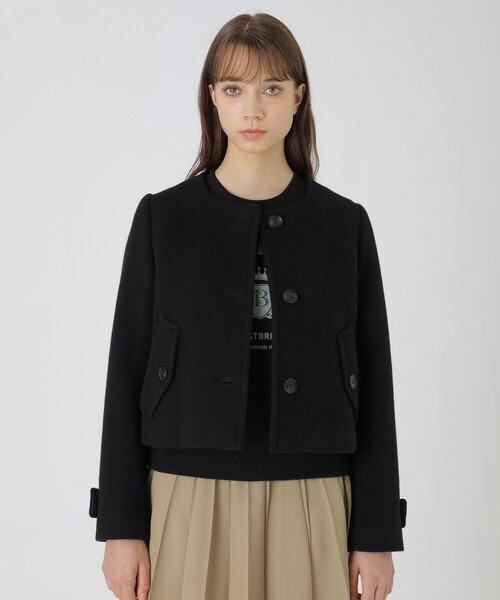 新品 ブルーレーベルクレストブリッジ ノーカラージャケット 38 BLUE LABEL CRESTBRIDGE（ブルーレーベルクレストブリッジ