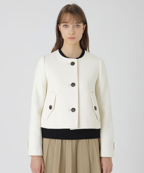 新品 ブルーレーベルクレストブリッジ ノーカラージャケット 38 BLUE LABEL CRESTBRIDGE（ブルーレーベルクレストブリッジ