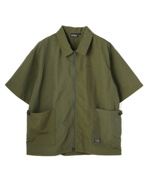 「WILD THINGS」 半袖シャツ MEDIUM オリーブ メンズの画像