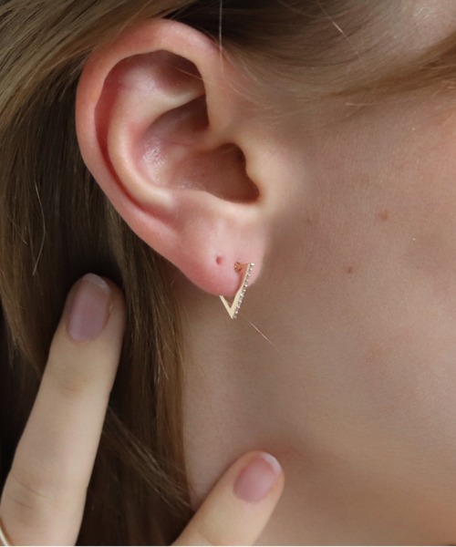 cui-cui（キュイキュイ） ピアス ダイヤモンド スナップ フープ ピアス