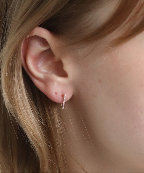 cui-cui（キュイキュイ） ピアス ダイヤモンド スナップ フープ ピアス