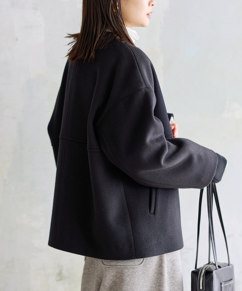 美品 2023年 JOURNAL STANDARD ノーカラーコート JOURNAL STANDARD（ジャーナルスタンダード） ノーカラーコート 38