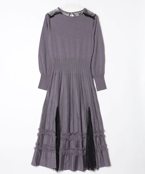 Her lip to ニットワンピース M パープル レディース : ZOZOTOWN Yahoo