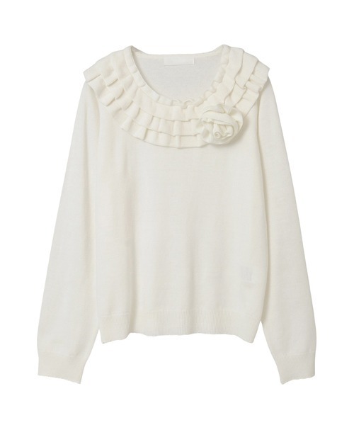 PINK HOUSE（ピンクハウス） ニット セーター フラワーモチーフ