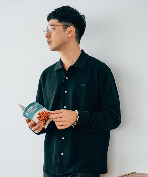 LACOSTE（ラコステ） 長袖ポロシャツ 4 チャコールグレー メンズ