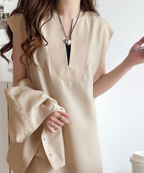 「classicalelf」 コンビワンピース MEDIUM ライトベージュ レディース_画像3