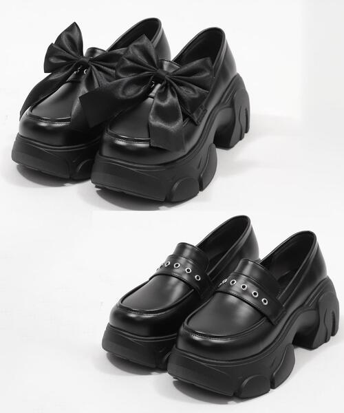 WEGO（ウィゴー） ローファー WEGO/2wayリボン厚底ローファー