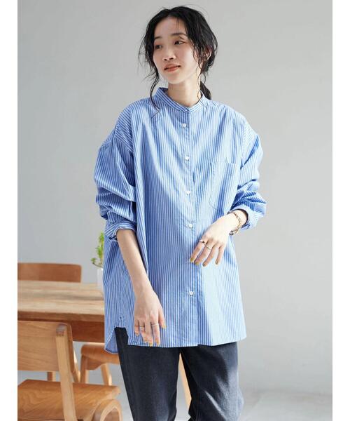 「CRAFT STANDARD BOUTIQUE」 長袖ブラウス M グリーン系その他3 レディース_画像3