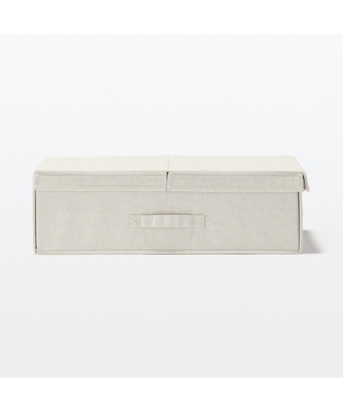 無印良品（MUJI） 収納 ポリエステル麻 布貼りベッド下収納ボックス 約