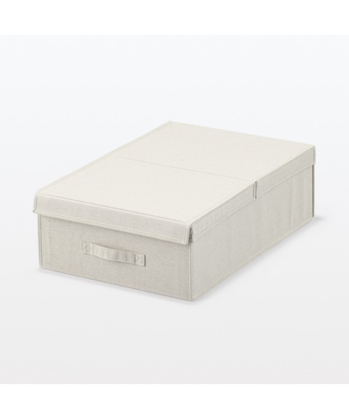 無印良品（MUJI） 収納 ポリエステル麻 布貼りベッド下収納ボックス 約