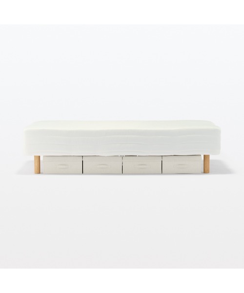 無印良品（MUJI） 収納 ポリエステル麻 布貼りベッド下収納ボックス 約