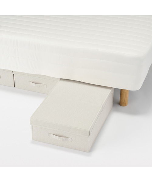 無印良品（MUJI） 収納 ポリエステル麻 布貼りベッド下収納ボックス 約