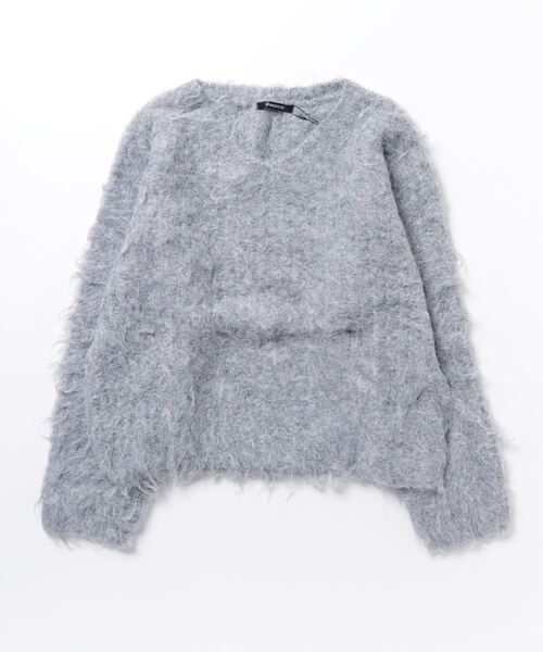 「SHAGGIE」 長袖ニット FREE グレー レディース_画像2