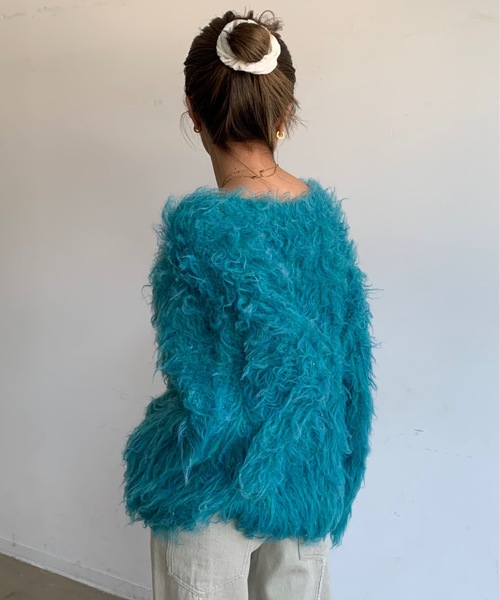 「SHAGGIE」 長袖ニット FREE グレー レディース_画像8