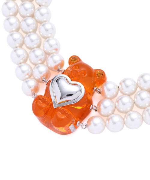 チョーカー MIKSHIMAI/ミクシマイ/ICONIC BEAR PEARL CHOKER メンズ レディースの画像