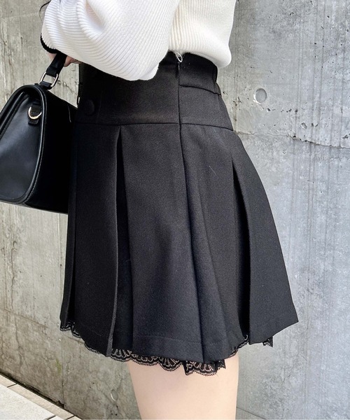Ingni スカパン レイヤード INGNI イング の レイヤードボックスプリーツスカパン スカート