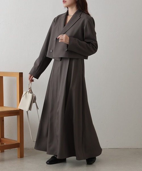dosa ノースリーブカシュクールロングワンピース asana ヘンプコットン 厚手 カシュクール ノースリーブ ワンピース