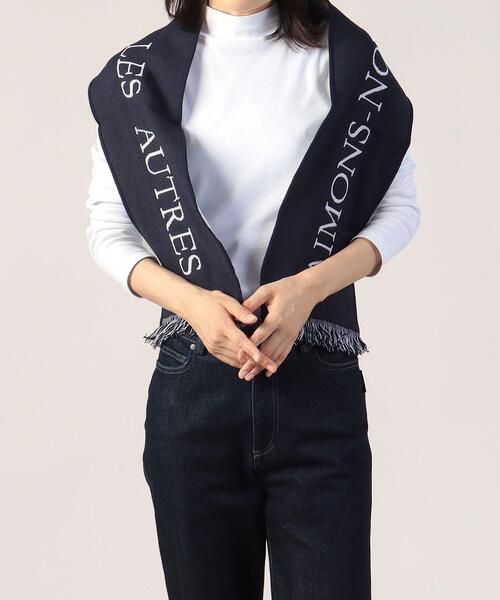 「agnes b.」 マフラー - ネイビー レディース_画像2